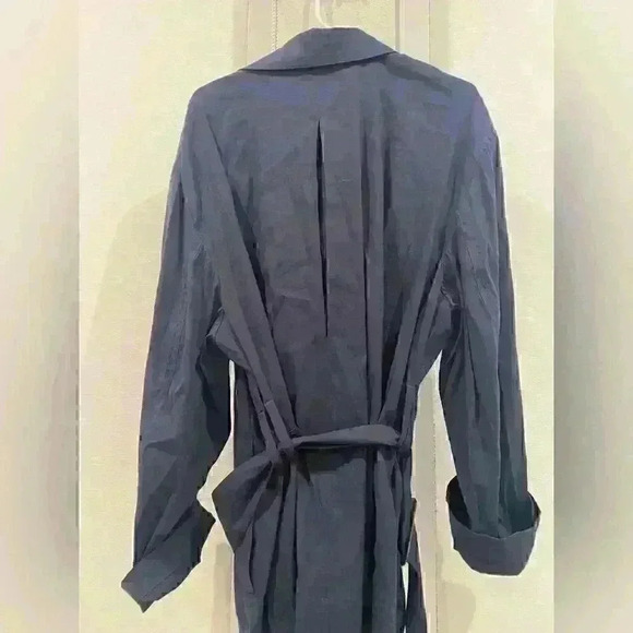 NWT Vince Women's Belted Linen Jacket Sz 3XL in navy - Picture 6 of 6